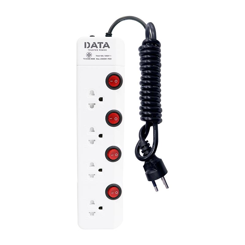 DATA Standard Plug Socket 4 Switchs 3 m Model HM4496