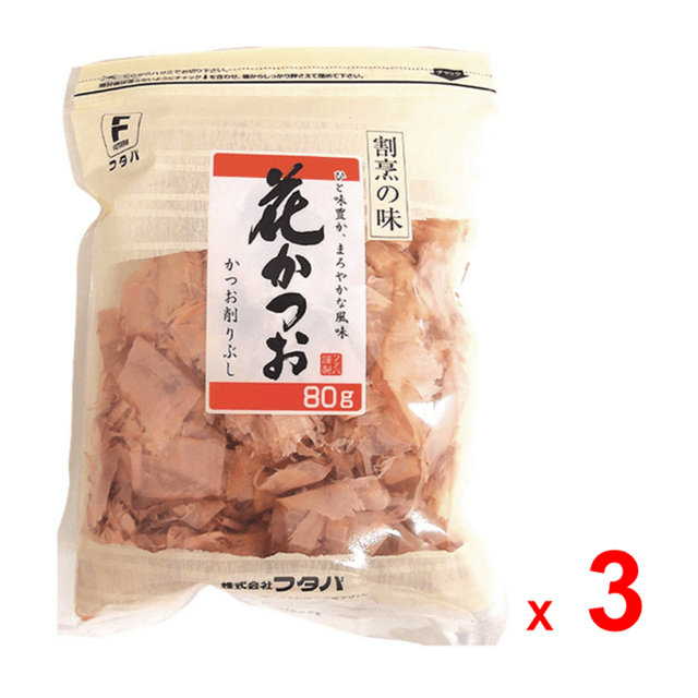FUTABA Hana Katsuo Shaved Bonito Flakes (Made in Japan) 80g x 3 bags Makro PRO