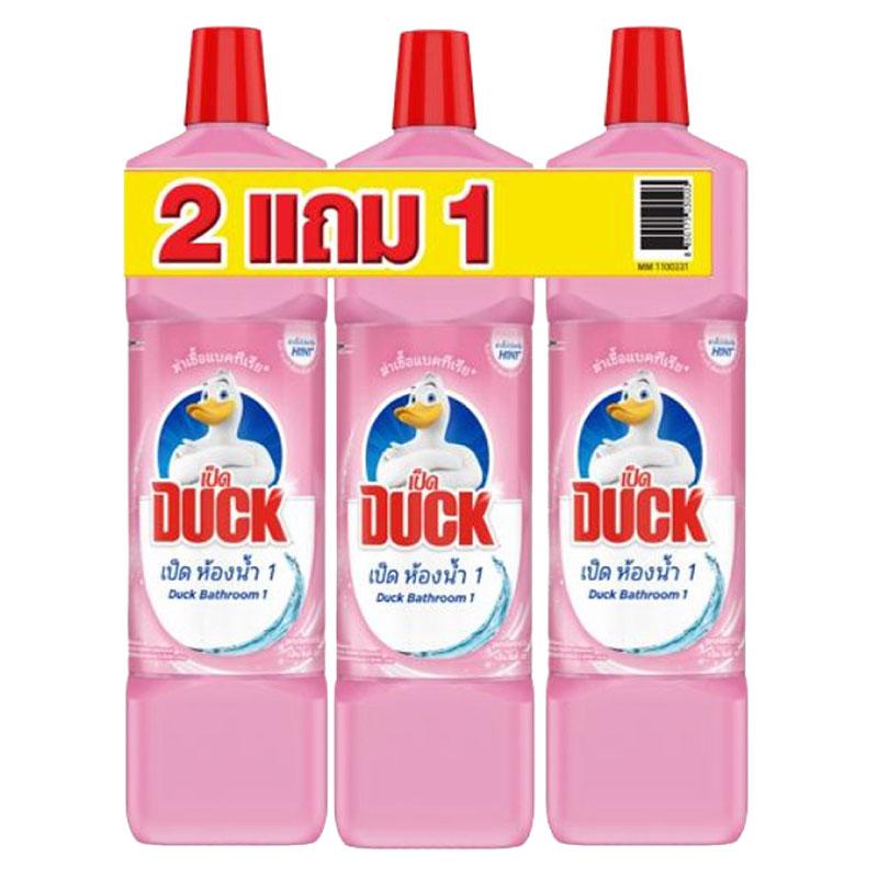 DUCK Bathroom Cleaner Pink Floral Scent 900ml x 2+1