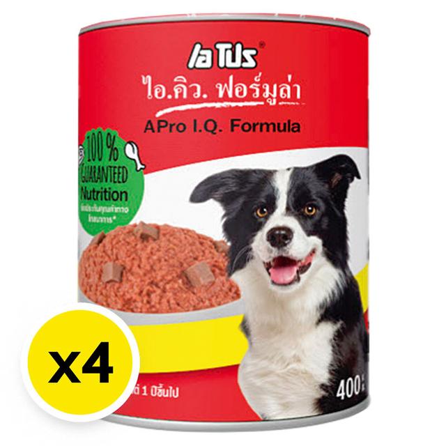 APRO I.Q. Formula Canned Dog Food Beef 400 g x 4 Makro PRO