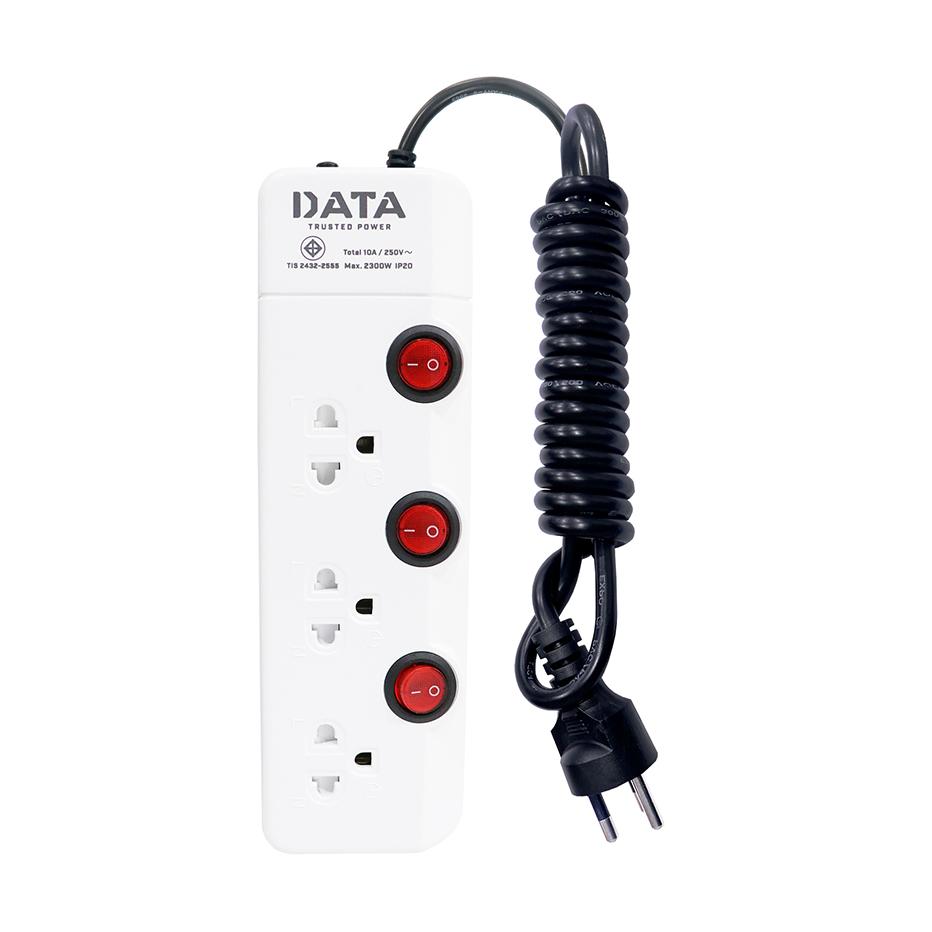 DATA Standard Plug 3 Socket 3 Switch 5m Model Hm3359