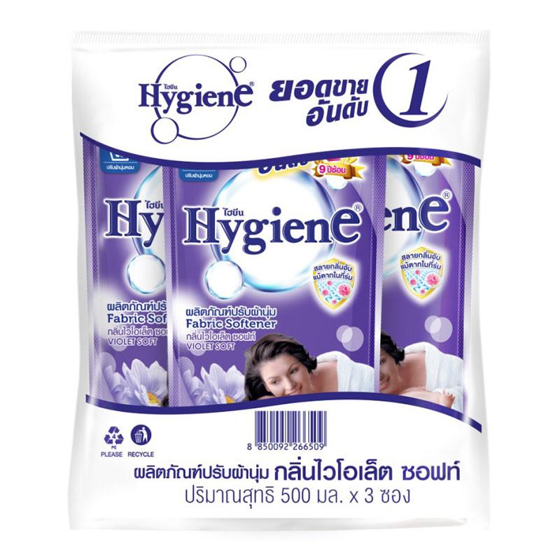 HYGIENE Fabric Softener Regular Violet Soft 500 ml x 3