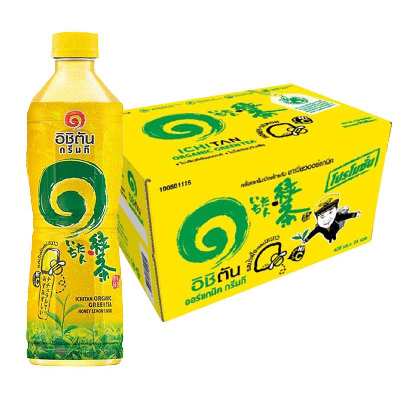 อิชิตัน ชาเขียวพร้อมดื่ม รสน้ําผึ้งผสมมะนาว 420 มล. x 24