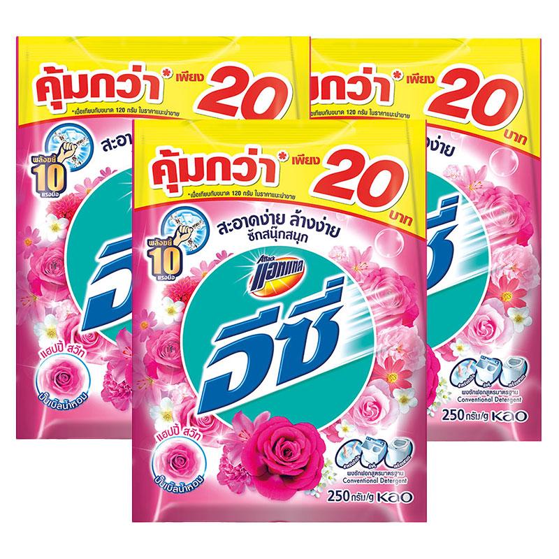 ATTACK Easy Regular Detergent Happy Sweet Pink 250 g x 3