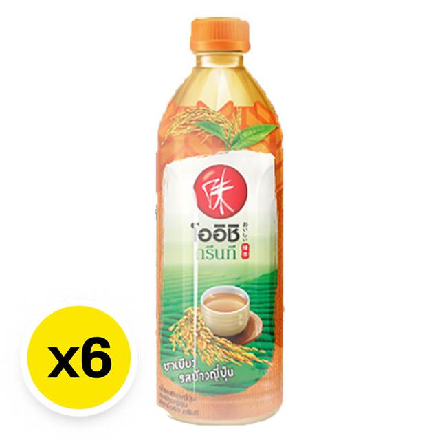 OISHI Green Tea Genmai 500 ml x 6 Makro PRO