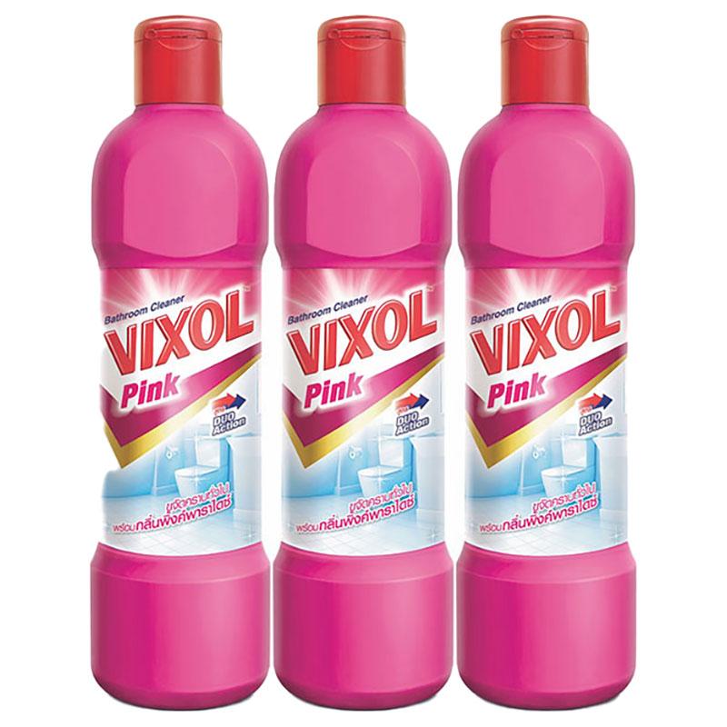 VIXOL Toilet Cleaner Pink 450 ml x 3
