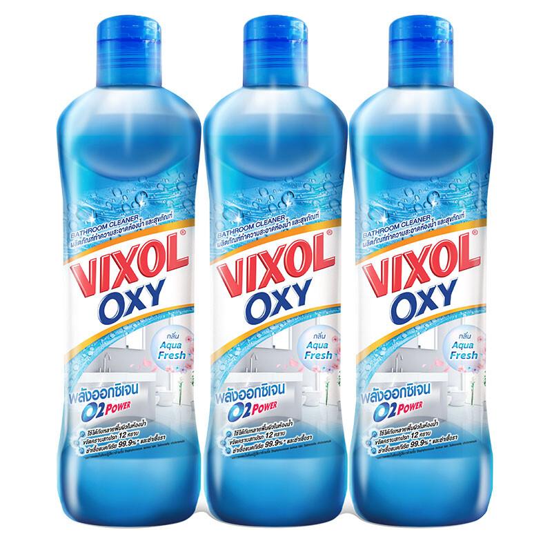 วิกซอล ออกซี่ น้ํายาล้างห้องน้ํา กลิ่นอควาเฟรช 700 มล. x 3