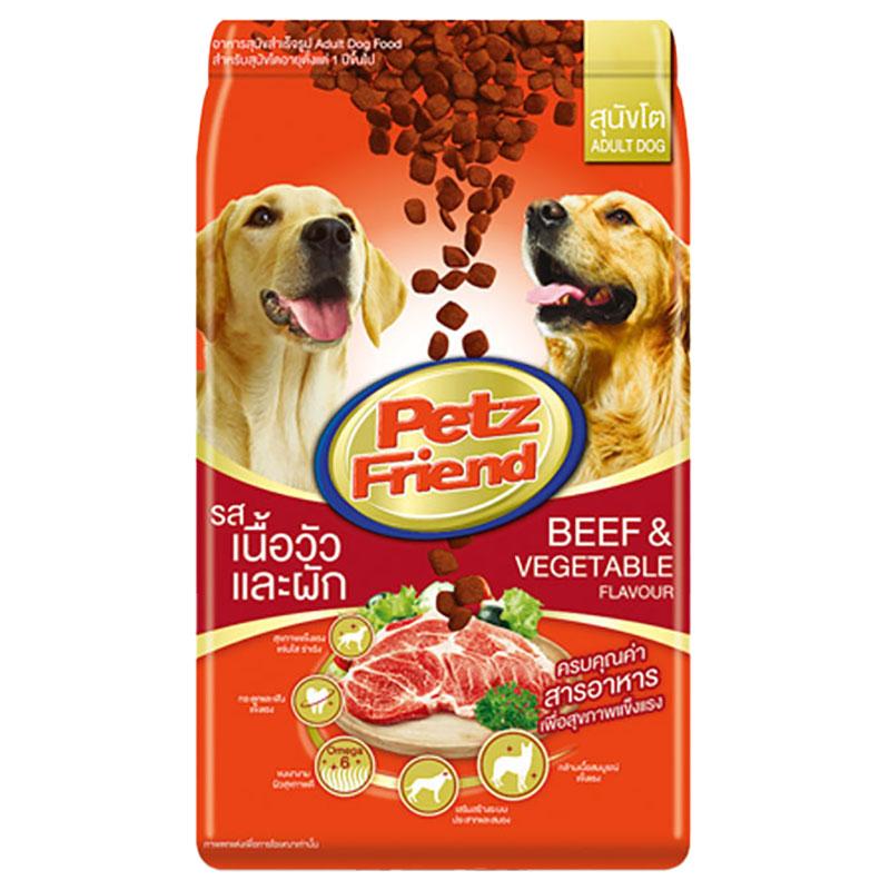 เพ็ทส์เฟรนด์ อาหารสุนัขชนิดแห้ง แบบเม็ด สําหรับสุนัขโต รสเนื้อและผัก 3 กก.