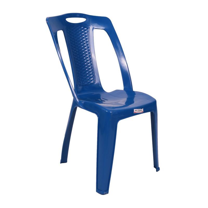 โมเดิร์น เก้าอี้พลาสติก มีพนักพิง พร้อมยางกันลื่น คละสี