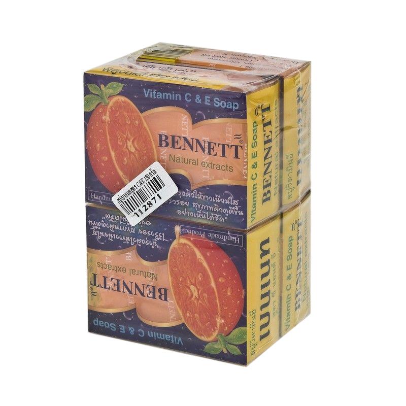 เบนเนท สบู่ก้อน สูตรซีแอนด์อี สีส้ม 130 ก. x 4
