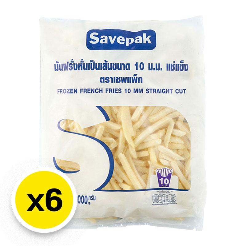 SAVEPAK Frozen French Fries Straight Cut 10 mm 2 kg x 6
