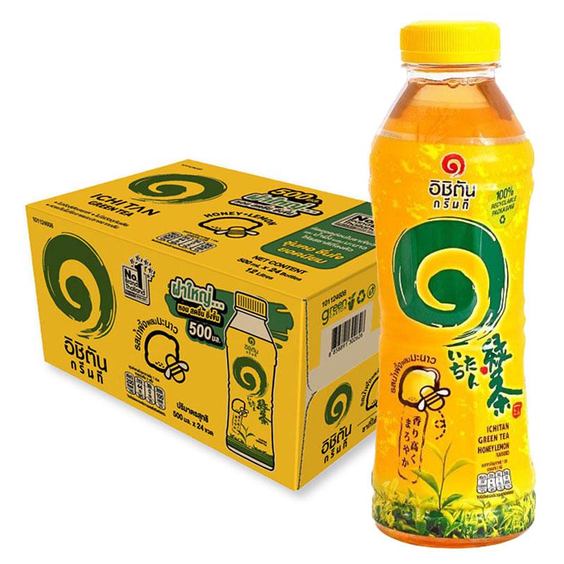 อิชิตัน ชาเขียวพร้อมดื่ม รสน้ําผึ้งผสมมะนาว 500 มล. x 24