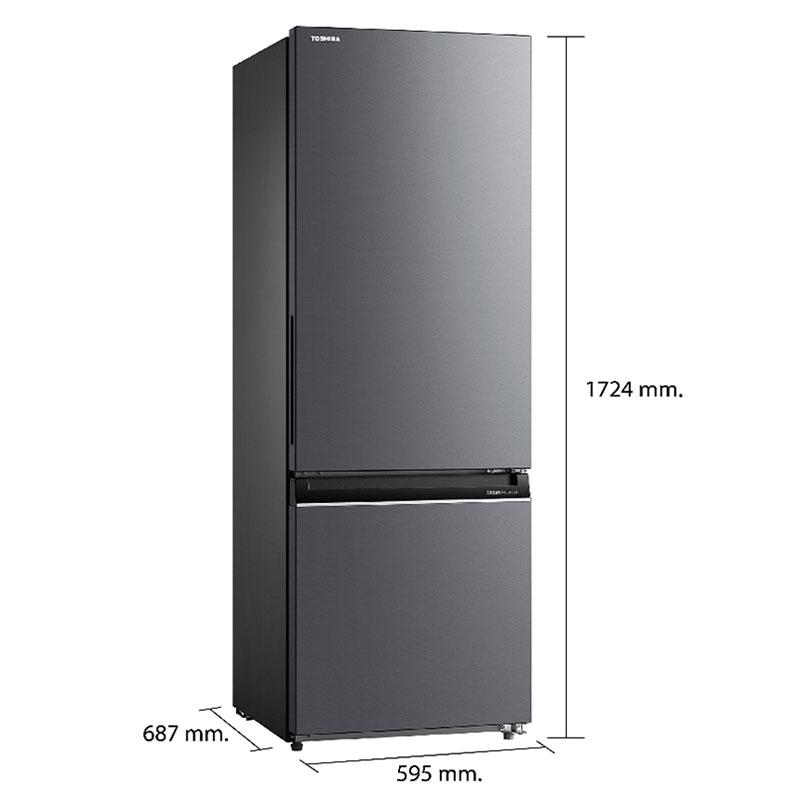 โตชิบา ตู้เย็น 2 ประตู 11.4 คิว รุ่น GR-RB410WE-PMT(06) สีเทา