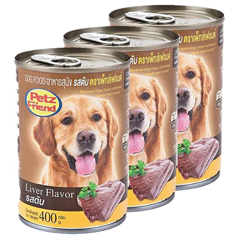 เพ็ทส์เฟรนด์ อาหารสุนัข รสตับ 400 กรัม X 3 ซอง