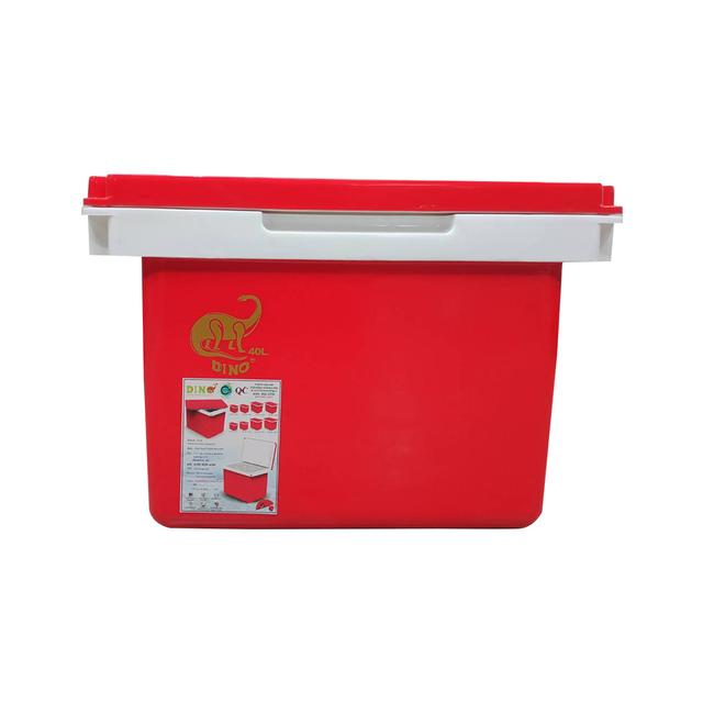 DINO ถังแช่ พร้อมขาและบานพับ Magna Insulated Cooler Box with hinged lid and leg ขนาด 60 ลิตร สีแดง