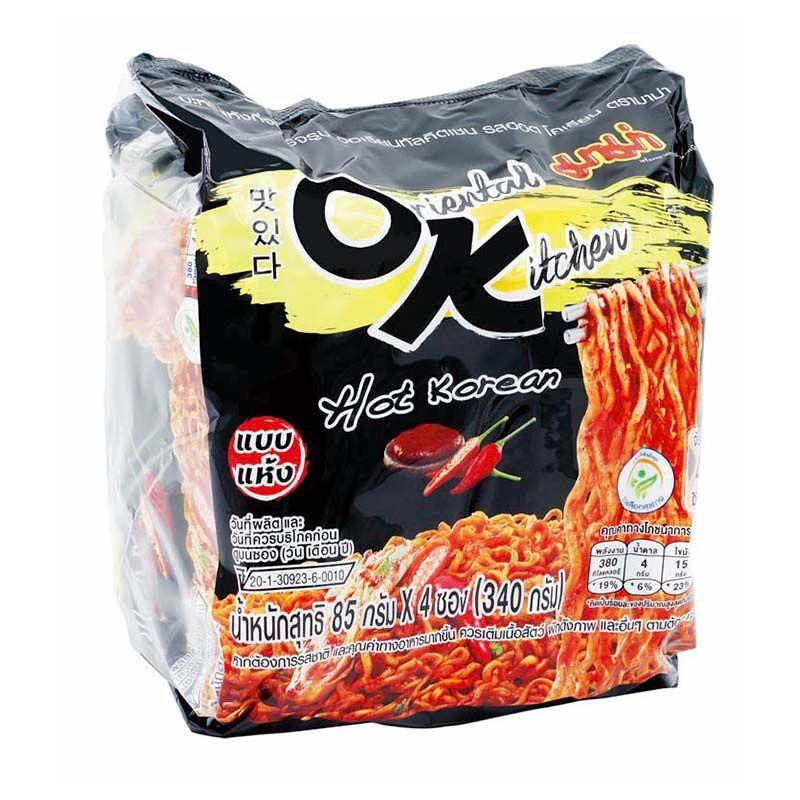 MAMA Oriental Kitchen Instant Noodles Hot Korean 85 g x 4