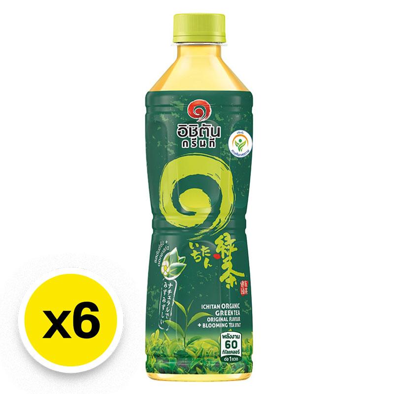 อิชิตัน ชาเขียวพร้อมดื่ม รสต้นตํารับผสมดอกชาสกัด 420 มล. x 6
