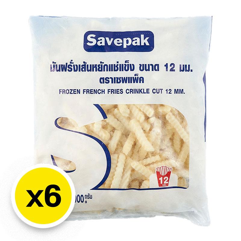 SAVEPAK French Fries Crinkle Cut Size 12 mm 2 kg x 6