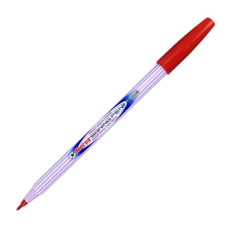 ตราม้า ปากกาเมจิก สีแดง รุ่น H-110 แพ็ค 12 ด้าม