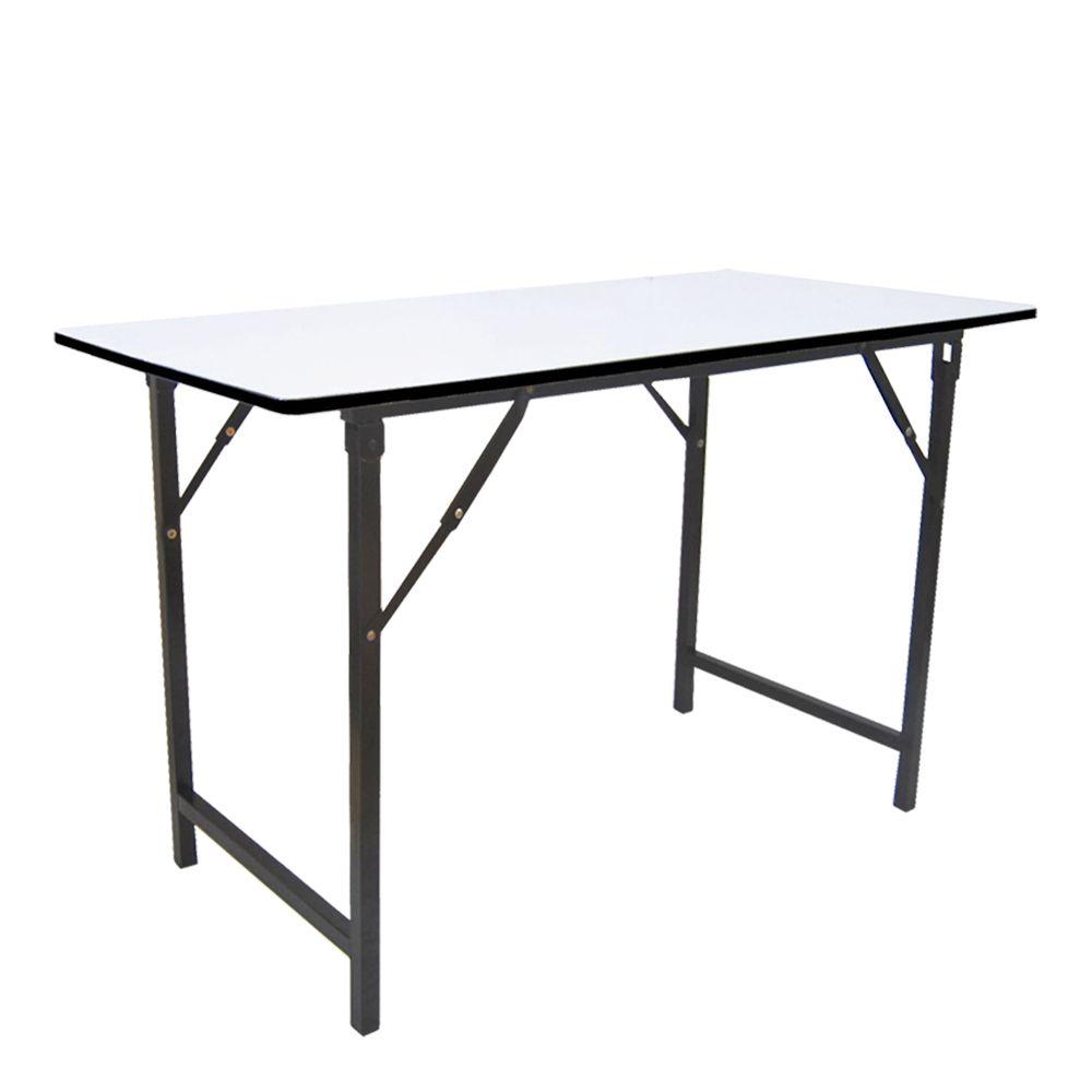 โต๊ะพับอเนกประสงค์ หน้าโฟเมก้า ขาพ่นดํา ขนาด 120x60x75 ซม. Black