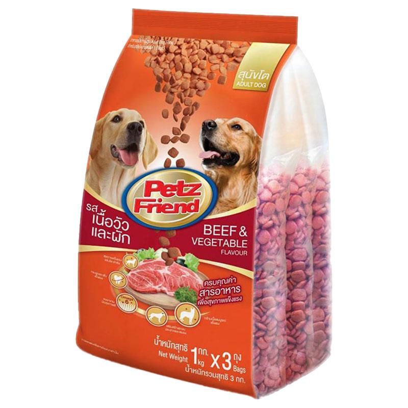 เพ็ทส์เฟรนด์ สุนัขโต เนื้อและผัก 1 กก. x 3