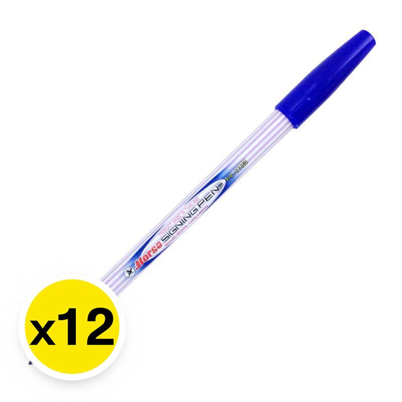 ตราม้า ปากกาเมจิก สีน้ําเงิน รุ่น H-110 x 12