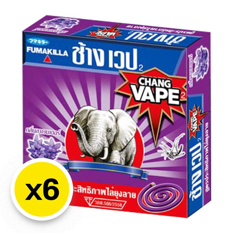 ช้างเวป ยาจุดกันยุง กลิ่นลาเวนเดอร์ x 6