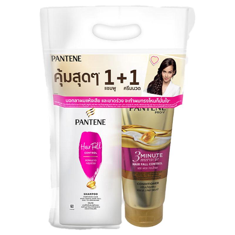 PANTENE Hair Fall Control Shampoo and Conditioner 270 ml x 1+1