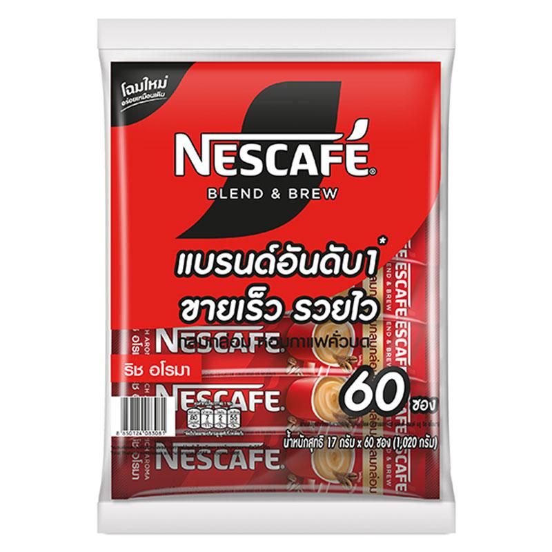 NESCAFE Blend & Brew Rich Instant Coffee Aroma 17 g 60 sachets