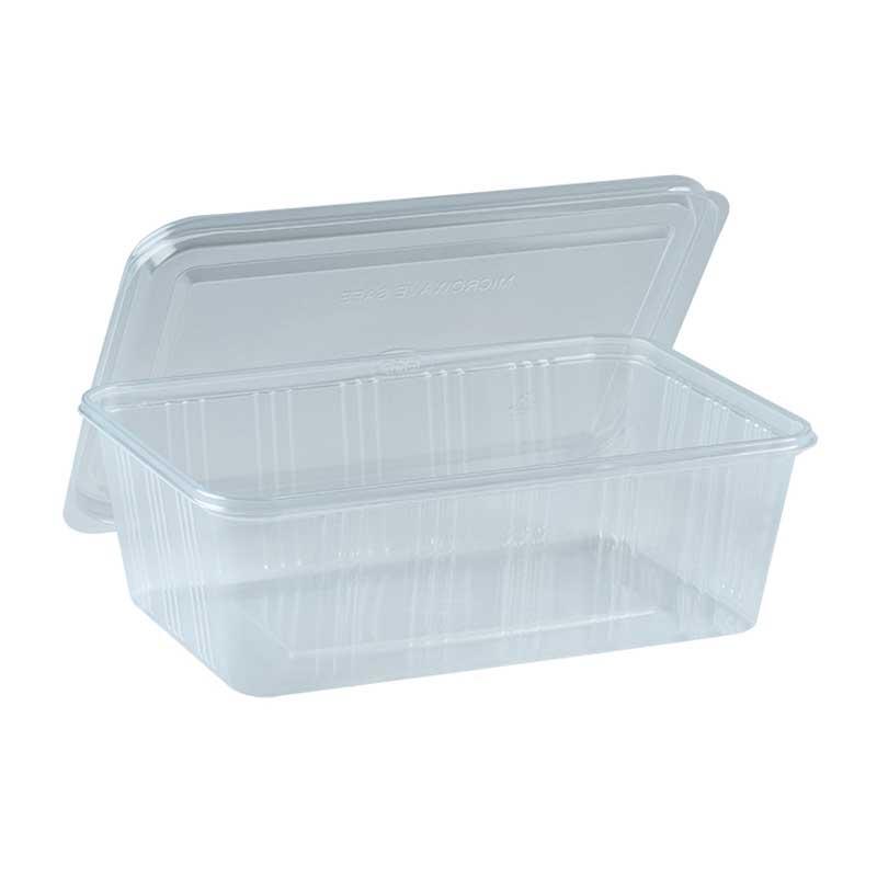 ARO Clear PP Food Box with Lid 750 ml x 25