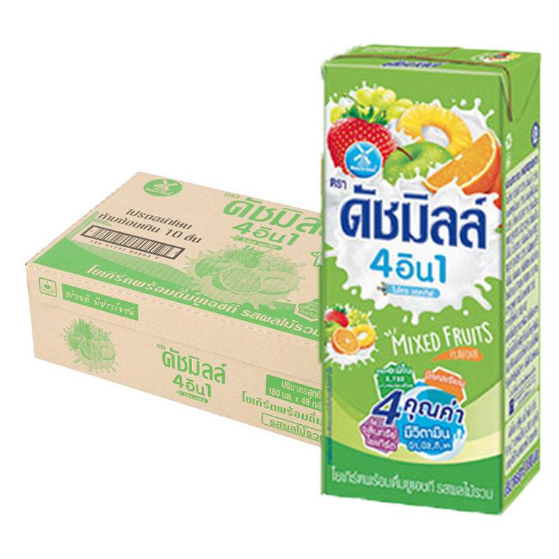 DUTCHMILL Drinking Yoghurt UHT Milk Mix Fruit 180 ml 48 boxes